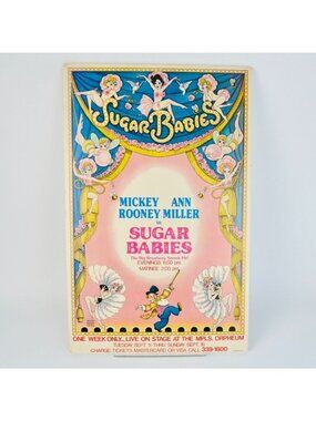 Sugar Babies 1979 Broadway Show Poster Mickey Rooney Ann Miller Minneapolis Orph